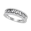 Image 1 : Round Diamond Filigree Symmetrical Band Ring 1/4 Cttw 10KT White Gold