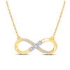 Image 1 : Round Diamond Infinity Necklace 1/20 Cttw 10KT Yellow Gold