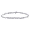 Round Diamond X Link Fashion Bracelet 1/2 Cttw 10KT White Gold