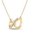 Image 2 : Round Diamond Infinity Necklace .03 Cttw 10KT Yellow Gold