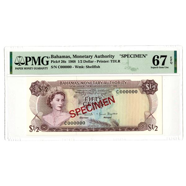 Bahamas Monetary Authority. 1968. Specimen Note.