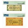 Image 2 : Dadong Bank, Deposit Certificates and Savings Bond 9th Series. 1924 Banknote Pair.