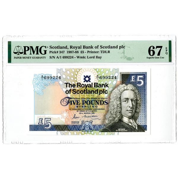 Royal Bank of Scotland PLC. 1987. "Top Pop" Issued Note.