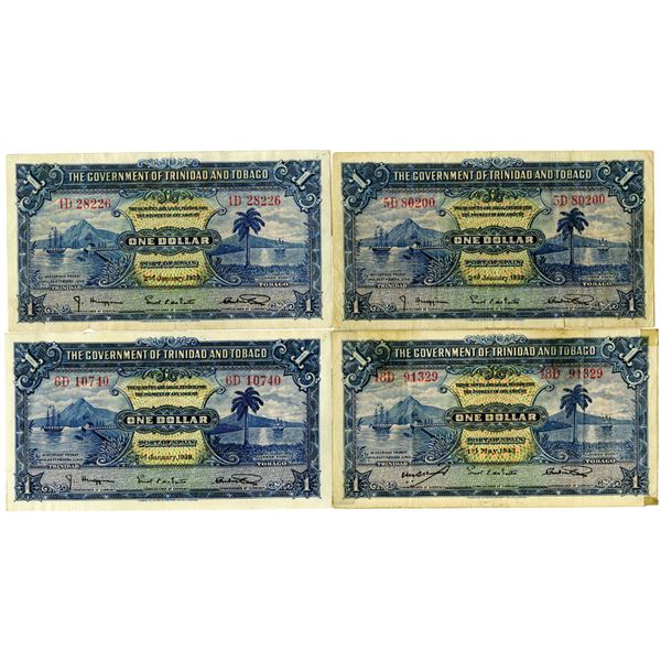 Government of Trinidad and Tobago, 1939-1942 Issued Banknote Quartet