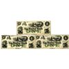 Image 1 : Egg Harbor Bank, ca. 1860s Issued Banknote Trio