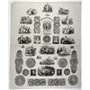 Image 1 : Burton & Gurley Bank Note Engravers Proof Advertising Vignette Sheet, ca. 1837 to 1840.