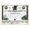 Image 1 : U.S.A. Treasury Department Counterfeit Detector Proof Plate of 1864 $1,000 Bond