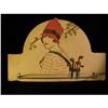 Image 1 : Antique Embroidered Towel/Tie Rack Woman Golfer#2072150