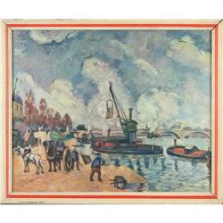 "The Seine at Bercy" by Cezanne - print #2072193