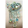 Image 1 : LOVELY AURORA BOREALIS/CRYSTAL BROOCH  #2072375