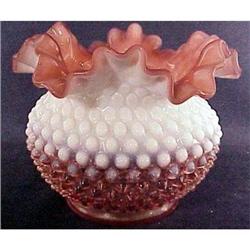 Fenton cranberry opalescent  hobnail 5&quot; #2072693