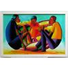 Image 1 : ORIG PAINTING HAITI MAN AND TWO WOMEN #2072719