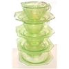 Image 1 : Four Princess Green Depression Cups and Saucers#2072787