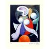 Image 1 : PICASSO CUBIST LADY WITH FLOWER HAND SIGNED #2073074