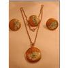 Image 1 : Victorian PORCELAIN Shirt STUDS  NECKLACE SET #2073199