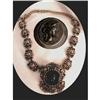 Image 1 : ORNATE BLACK mourning Cameo Necklace BIG NICE #2073204