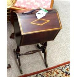 1930s-40s INLAID MAHOGANY SEWING STAND #2073269