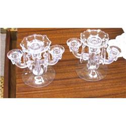 CRYSTAL 3-LITE PAIR OF CANDLESTICKS WITH #2073280