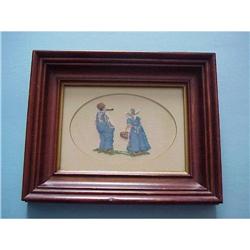 PETIT POINT PICTURE Dutch Couple #2087632