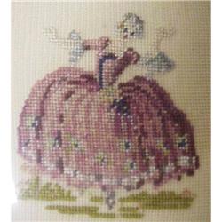 Petit Point VICTORIAN ERA PAIR  PICTURES  #2087634