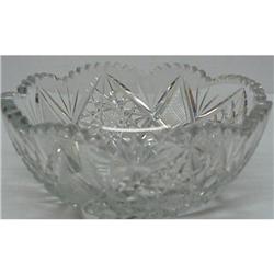 HEIRLOOM ANTIQUE CUT CRYSTAL FRUIT BOWL #2087654