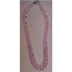 SHERMAN  PINK CRYSTAL BEADS NECKLACE #2087658