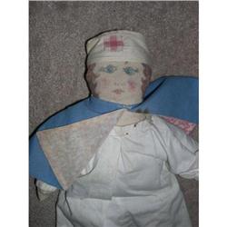 14" Cloth Nurse 1930's Painted Features #2087704