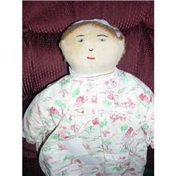 20" Cloth Doll With Stitched Features tan yarn #2087714