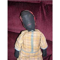 18" Black cloth doll stitched features #2087717