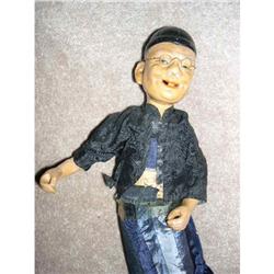 14" Early Composition Chinese Doll Newspaper #2087720