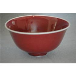 Chinese  iron  red  glazed  porcelain  bowl #2087905