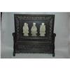Image 1 : Chinese  White  Jade  Inset  Table  Screen #2087906