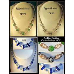 (6) CZECH 1930's VINTAGE ART DECO NECKLACES #2087932