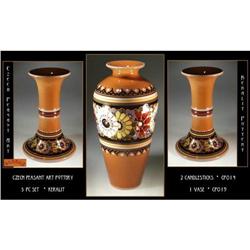 CZECH PEASANT ART POTTERY 3 pc set #2087946