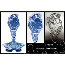 PERFUME BOTTLE BLUE FROLICKING NYMPHS #2087953
