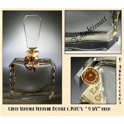HUGE SGND CZECH VINTAGE PERFUME BOTTLE #2087972