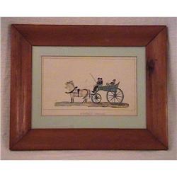 1820 Water Color by Galton A Swedish Carriage #2087991