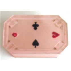Bridge Set DERMAY Pink Satin Glass Vanity Jar #2088025