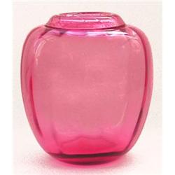 Cranberry Glass Art Deco Vase #2088096