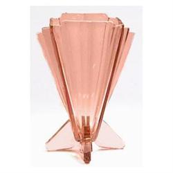 Czech Art Deco Glass Pink Rocket Vase #2088129