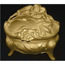 Art Nouveau Flowers Ormolu Jewelry Box #2088170