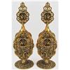 Image 1 : Gilded Brass Ornate Roses Perfume Bottle Set #2088172