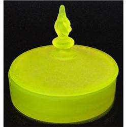 Tiffin MILADY Vaseline Depression Glass Powder #2088181