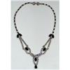 Image 1 : Black Navettes and Crystal Rhinestone Necklace #2088189