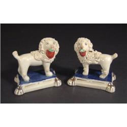 Pair of Staffordshire  China Poodles  #2088288