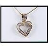 Image 1 : Diamond Heart Shaped 14K Yellow Gold Pendant #2088331