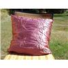 Image 1 : ARTS&CRAFTS PINK SATIN DECORATIVE  PILLOW  #2096722