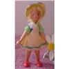 Image 1 : Doll Wood Made in Poland blonde Girl Yellow #2097526