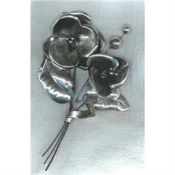 Pin. Sterling, Hand made HUGE c1940 #2097666