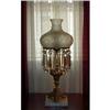 Image 1 : Large 19C Brass and Crystal Astral Lamp #2106934